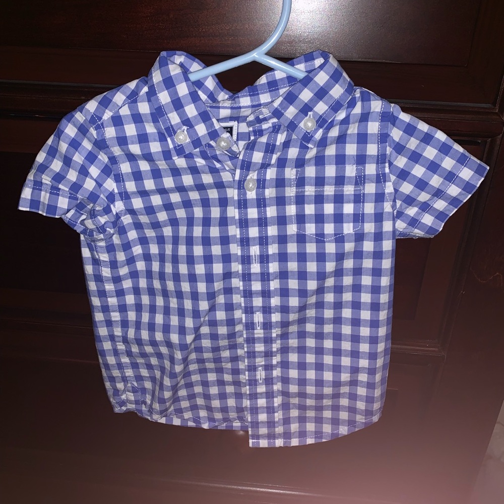 Janie & Jack 12-18 month blue short sleeve shirt